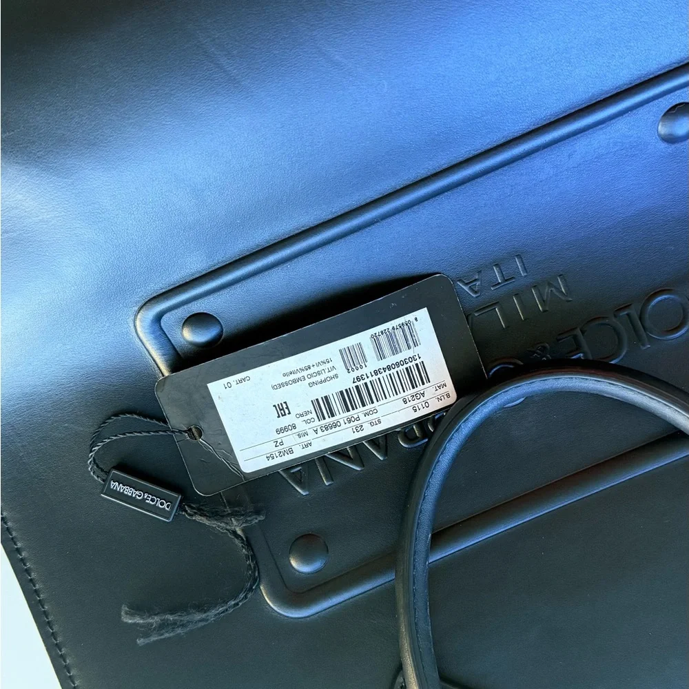 Dolce & Gabbana Black Leather Briefcase